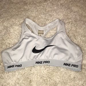 KIDS NIKE PRO SPORTS BRA WHITE